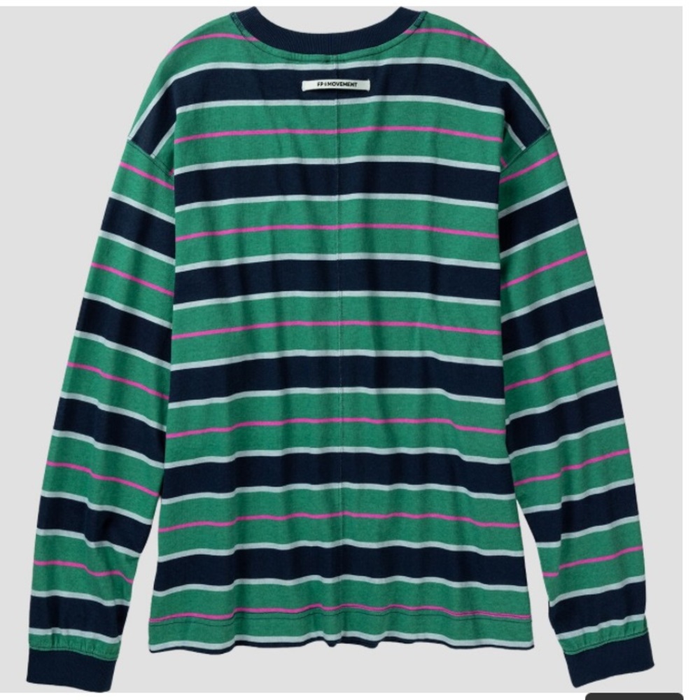 FIRM PRICE NWOT FP MOVEMENT BY FREE PEOPLE STRIPED HUSTLE LAYER - Picture 4 of 14